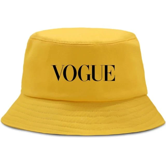 Damen Herren New Vogue Graphic Tee Süße Panama Bucket Cap Das Design Flaches Visier Fischerhut 90er Mädchen Sonnenhut