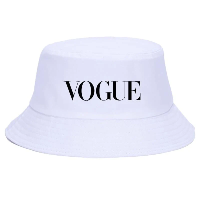 Damen Herren New Vogue Graphic Tee Süße Panama Bucket Cap Das Design Flaches Visier Fischerhut 90er Mädchen Sonnenhut