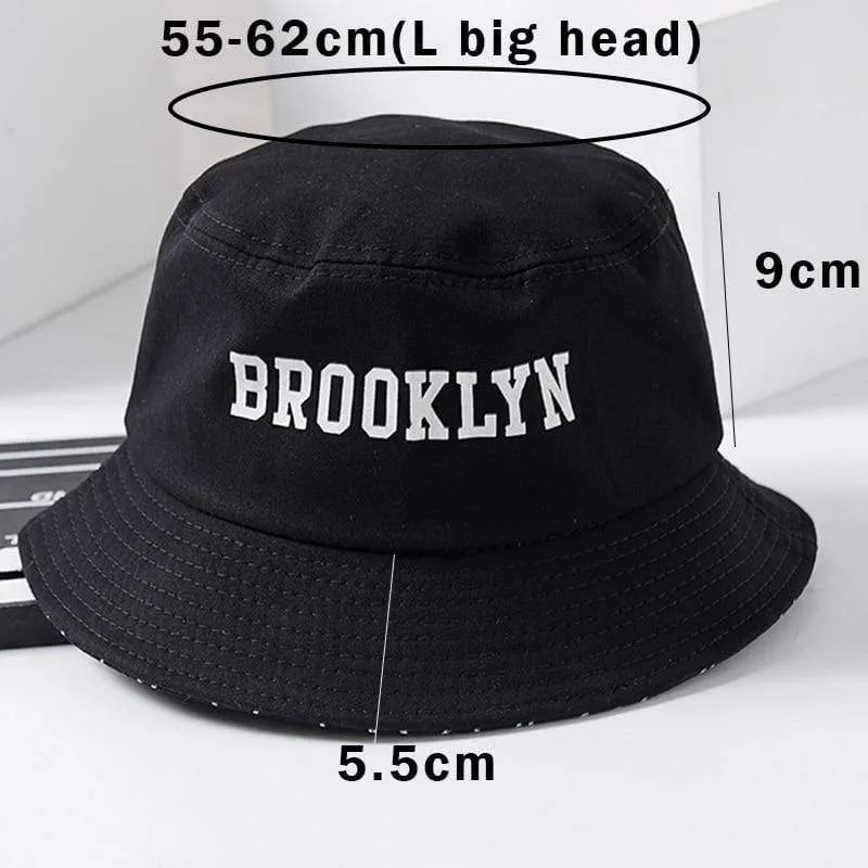 Brooklyn Bucket Hat Sad Boy Fischerhut Outdoor Reisehut Modische Sonnenkappe für Männer Frauen Bob Panama großer Kopf