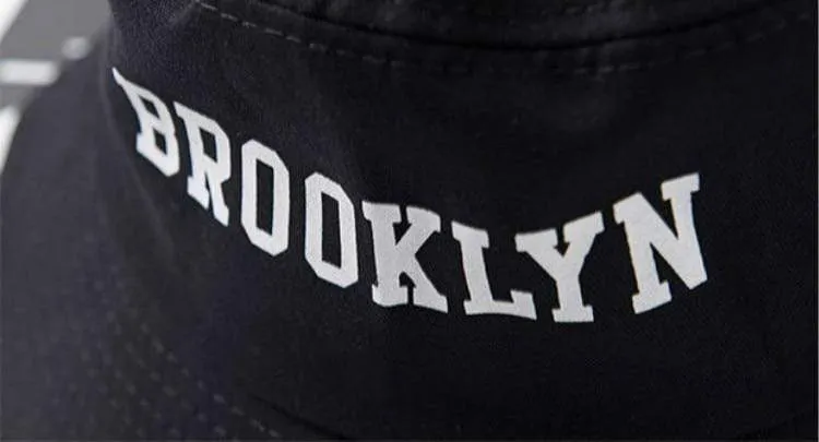 Brooklyn Bucket Hat Sad Boy Fischerhut Outdoor Reisehut Modische Sonnenkappe für Männer Frauen Bob Panama großer Kopf