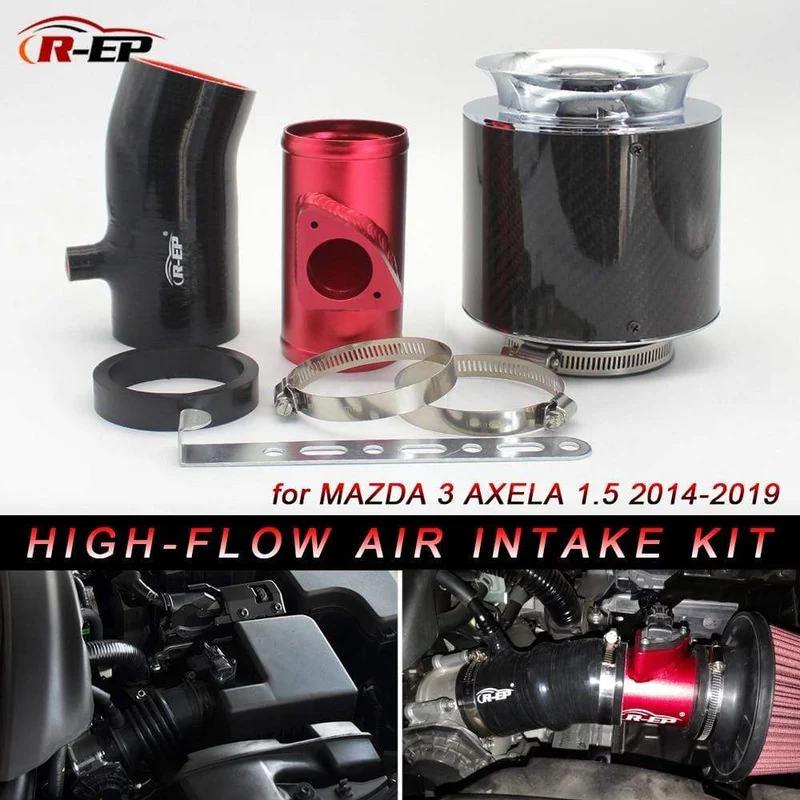 R-EP High Flow Kaltluftansaugrohr für Mazda 3 Axela 1500cc mit Luftfilterersatz High Power RP-D002