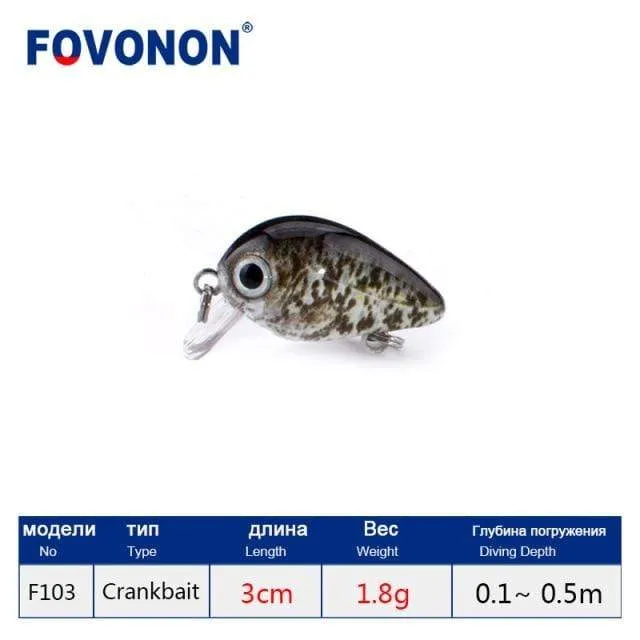 Angelköder 3cm 1.8g Crankbaits 1pcs Micro Hard Pesca Künstliche Köder Mini Köder Minnow für Hecht Bass Forelle