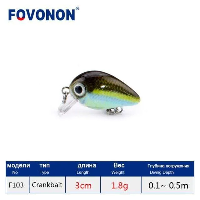 Angelköder 3cm 1.8g Crankbaits 1pcs Micro Hard Pesca Künstliche Köder Mini Köder Minnow für Hecht Bass Forelle
