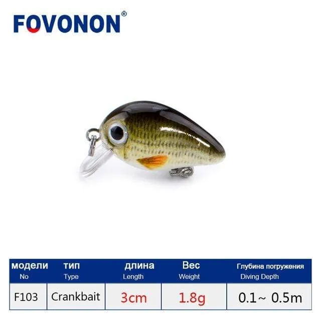 Angelköder 3cm 1.8g Crankbaits 1pcs Micro Hard Pesca Künstliche Köder Mini Köder Minnow für Hecht Bass Forelle
