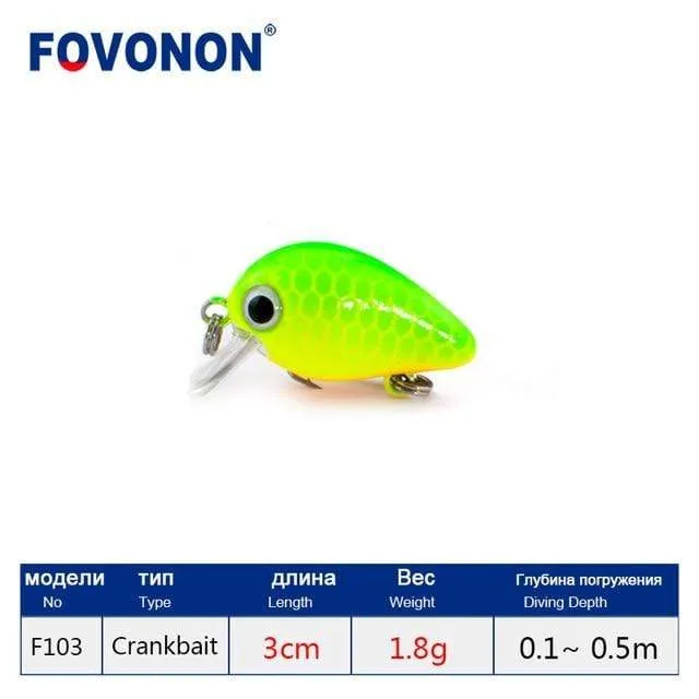 Angelköder 3cm 1.8g Crankbaits 1pcs Micro Hard Pesca Künstliche Köder Mini Köder Minnow für Hecht Bass Forelle