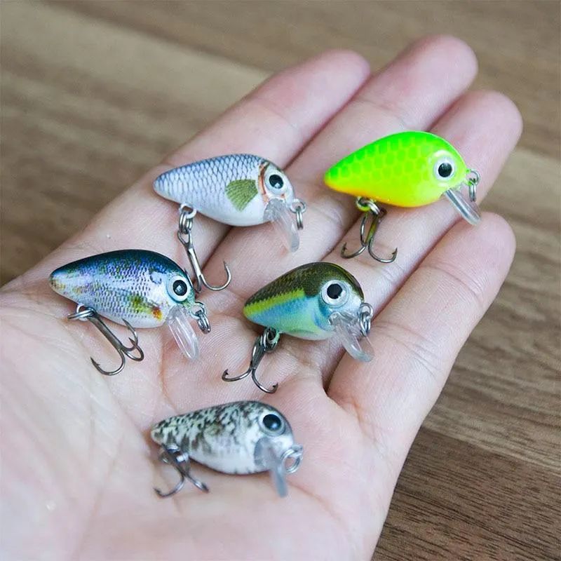 Angelköder 3cm 1.8g Crankbaits 1pcs Micro Hard Pesca Künstliche Köder Mini Köder Minnow für Hecht Bass Forelle