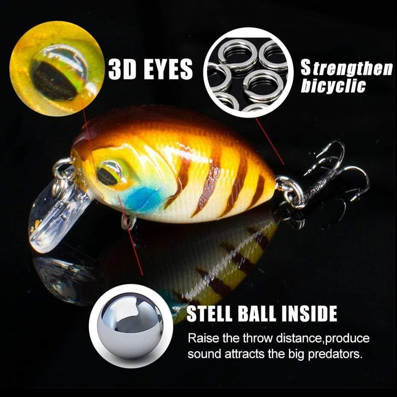 Angelköder 3cm 1.8g Crankbaits 1pcs Micro Hard Pesca Künstliche Köder Mini Köder Minnow für Hecht Bass Forelle