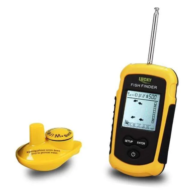 LUCKY FF1108-1 Tragbarer Fischfinder Eisfischen Sonar Sounder Alarmgeber Fischfinder 0.7-100m Angeln Echolot