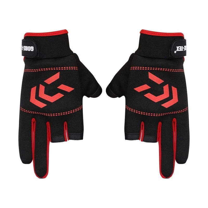 1 Paar Angelhandschuhe Männer Frauen Outdoor Angeln Anti-Rutsch 3 Schnittfinger Sportfischausrüstung Angeln SBR Handschuhe