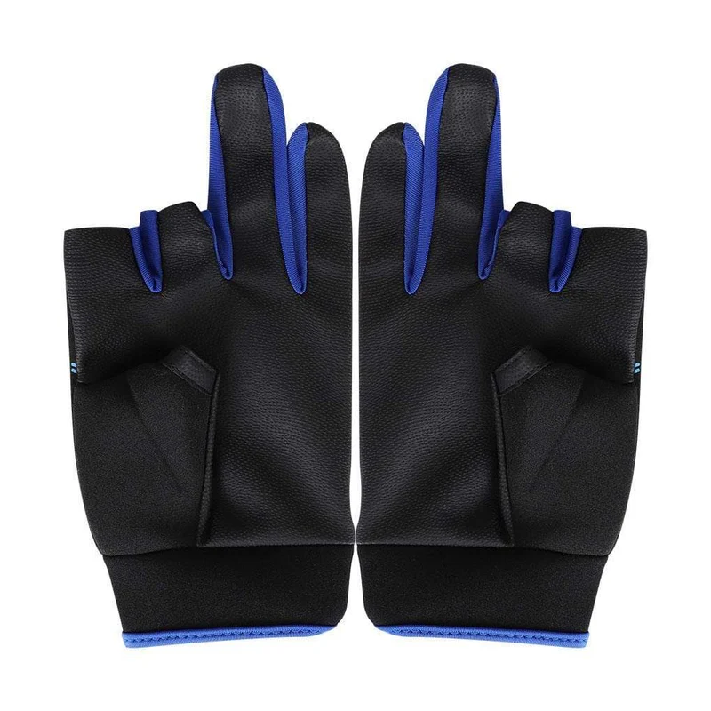 1 Paar Angelhandschuhe Männer Frauen Outdoor Angeln Anti-Rutsch 3 Schnittfinger Sportfischausrüstung Angeln SBR Handschuhe