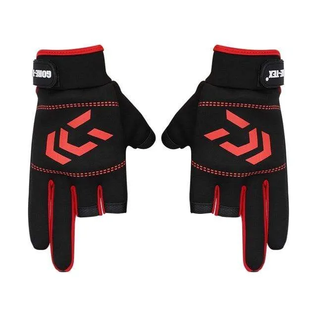 1 Paar Angelhandschuhe Männer Frauen Outdoor Angeln Anti-Rutsch 3 Schnittfinger Sportfischausrüstung Angeln SBR Handschuhe