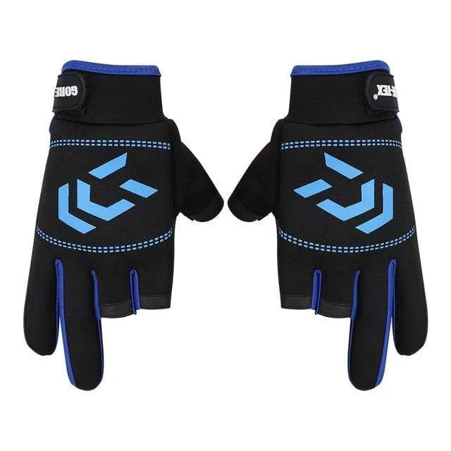 1 Paar Angelhandschuhe Männer Frauen Outdoor Angeln Anti-Rutsch 3 Schnittfinger Sportfischausrüstung Angeln SBR Handschuhe