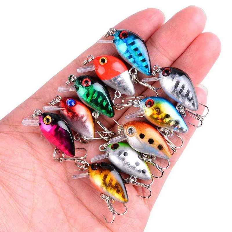 Angeln Locken Set Angeln Harten Köder Mini Minnow Schwimmende Schaukel Crankbait Verrückte Wobbler Künstliche Bionic Kurbel Köder