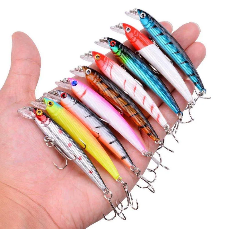Angeln Locken Set Angeln Harten Köder Mini Minnow Schwimmende Schaukel Crankbait Verrückte Wobbler Künstliche Bionic Kurbel Köder