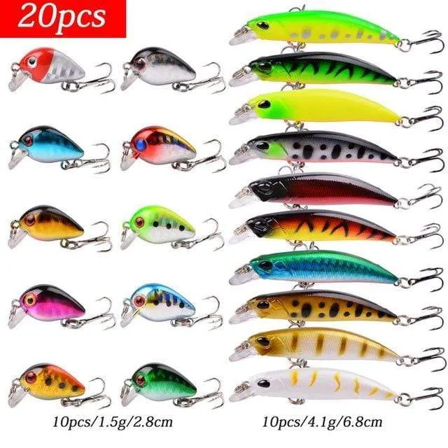 Angeln Locken Set Angeln Harten Köder Mini Minnow Schwimmende Schaukel Crankbait Verrückte Wobbler Künstliche Bionic Kurbel Köder