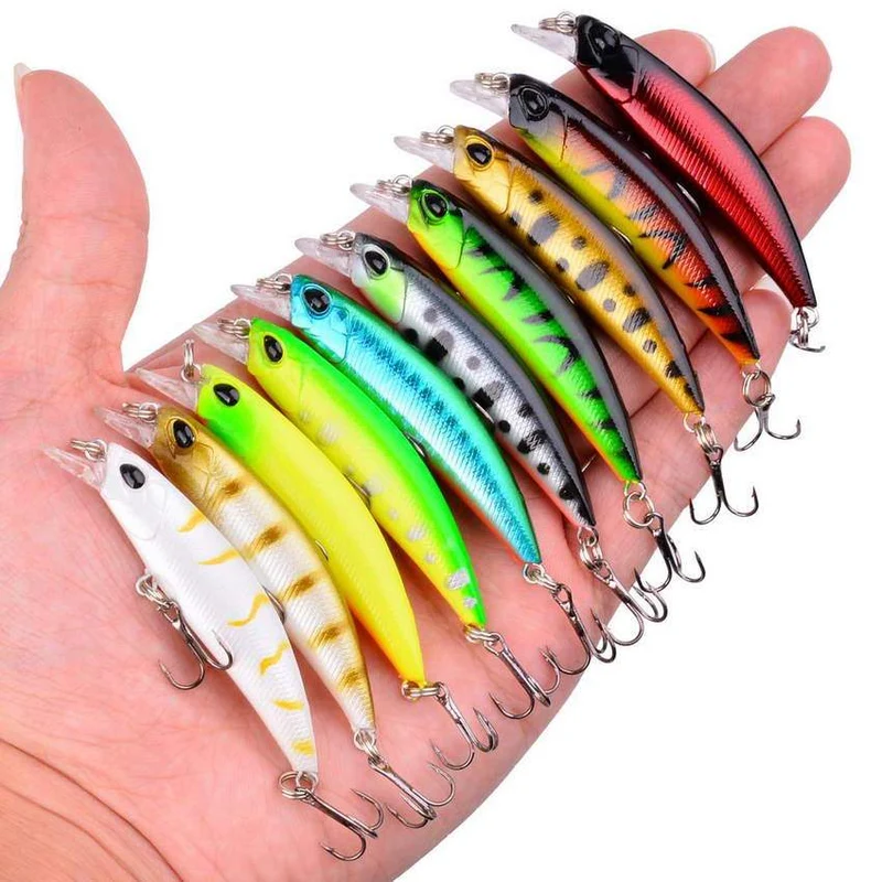 Angeln Locken Set Angeln Harten Köder Mini Minnow Schwimmende Schaukel Crankbait Verrückte Wobbler Künstliche Bionic Kurbel Köder