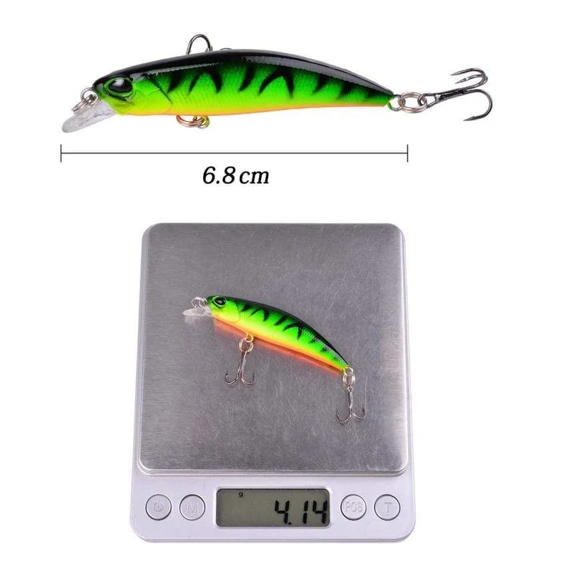 10 stücke Laser Langsam Minnow Angeln Locken Set 4g 7cm Wobbler Wobbler Isca Künstliche Harten Köder Karpfen mini Angeln Lockt Pesca