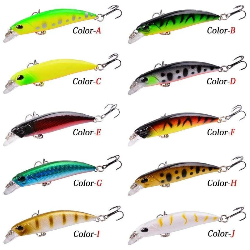 10 stücke Laser Langsam Minnow Angeln Locken Set 4g 7cm Wobbler Wobbler Isca Künstliche Harten Köder Karpfen mini Angeln Lockt Pesca
