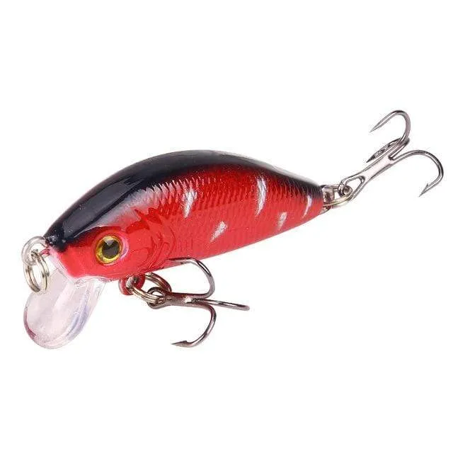 1PCS Minnow Angeln Locken 50mm 4.2g Topwater Harten Köder Wobbler Jig Köder Crankbait Karpfen Gestreiften Bass Pesca angelgerät SwimBait