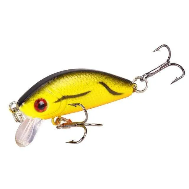 1PCS Minnow Angeln Locken 50mm 4.2g Topwater Harten Köder Wobbler Jig Köder Crankbait Karpfen Gestreiften Bass Pesca angelgerät SwimBait