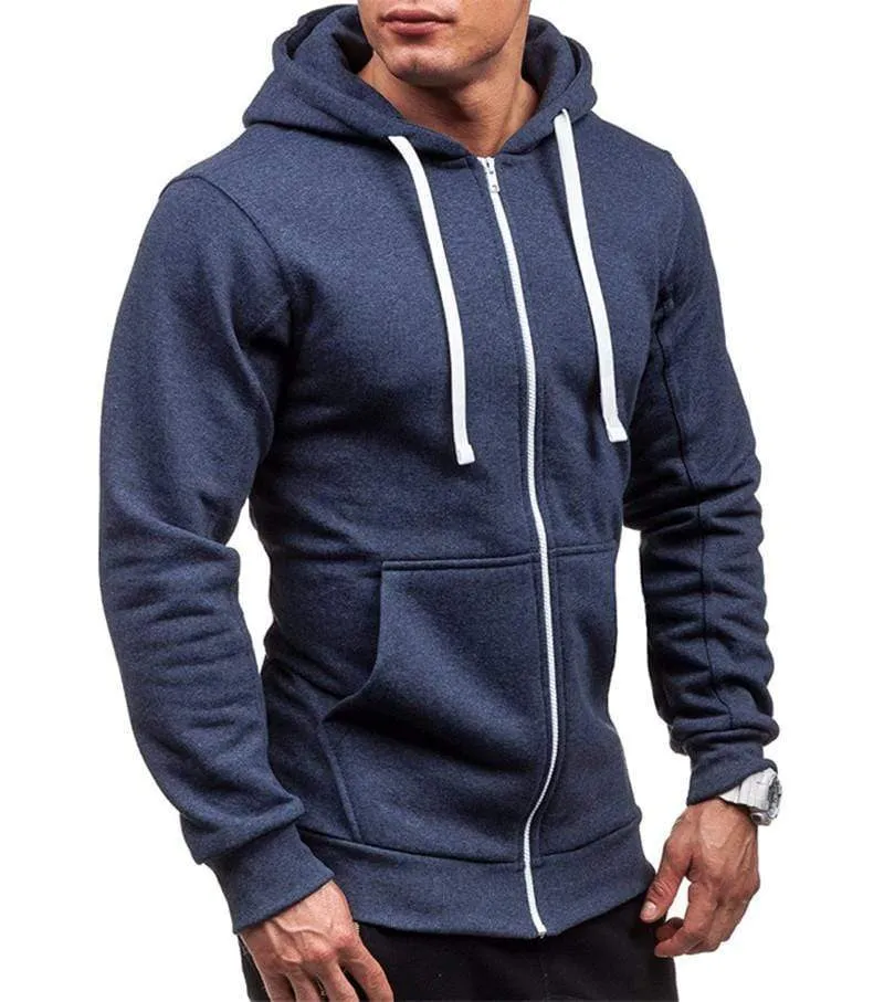 Männer Hoodies Jacke Frühling Kordelzug Reißverschluss Mit Kapuze Sweatshirt Männlich Langarm Tasche Pullover Herbst Hoodie Mantel MWW145