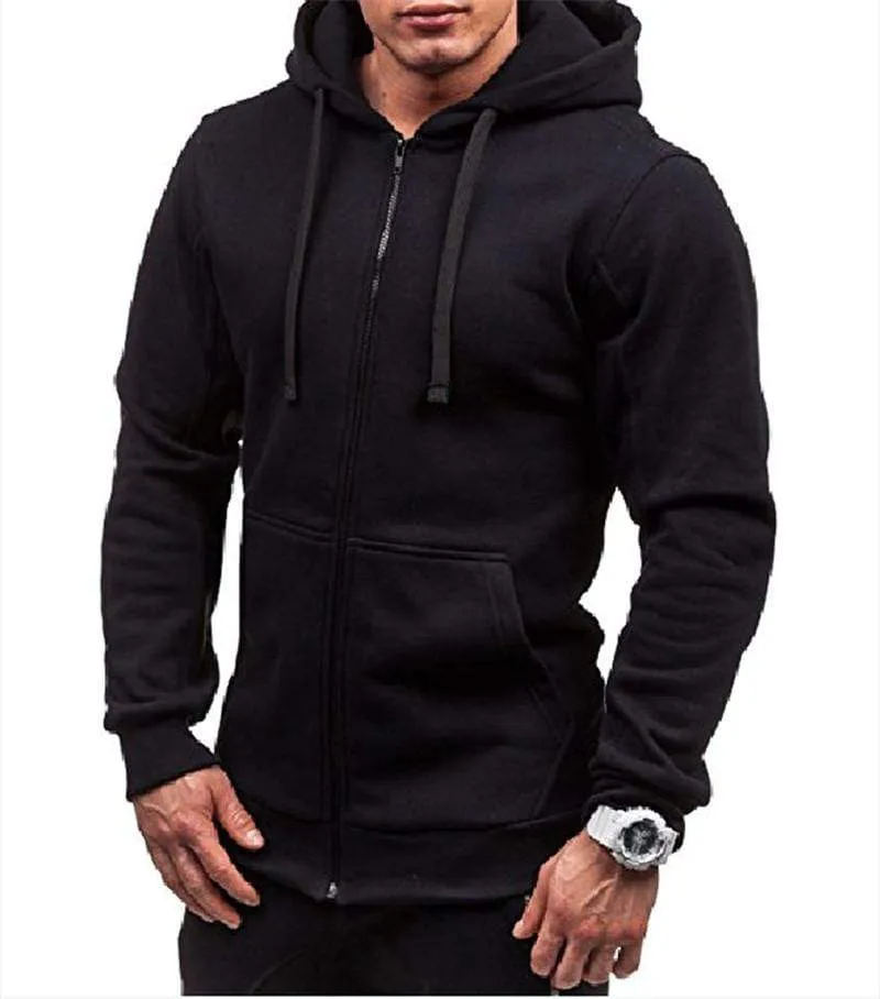 Männer Hoodies Jacke Frühling Kordelzug Reißverschluss Mit Kapuze Sweatshirt Männlich Langarm Tasche Pullover Herbst Hoodie Mantel MWW145