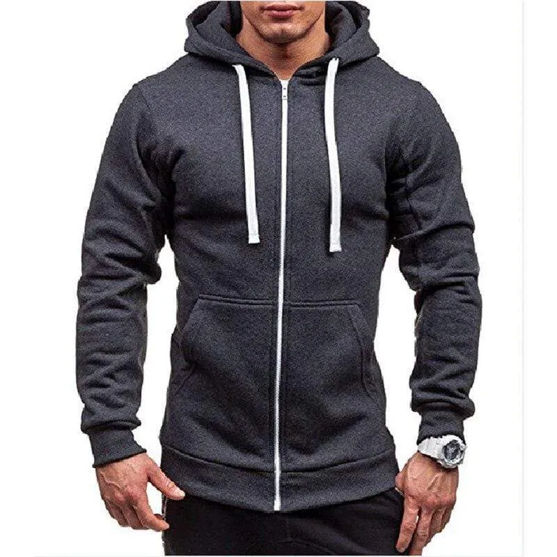 Männer Hoodies Jacke Frühling Kordelzug Reißverschluss Mit Kapuze Sweatshirt Männlich Langarm Tasche Pullover Herbst Hoodie Mantel MWW145