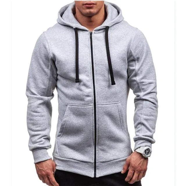 Männer Hoodies Jacke Frühling Kordelzug Reißverschluss Mit Kapuze Sweatshirt Männlich Langarm Tasche Pullover Herbst Hoodie Mantel MWW145