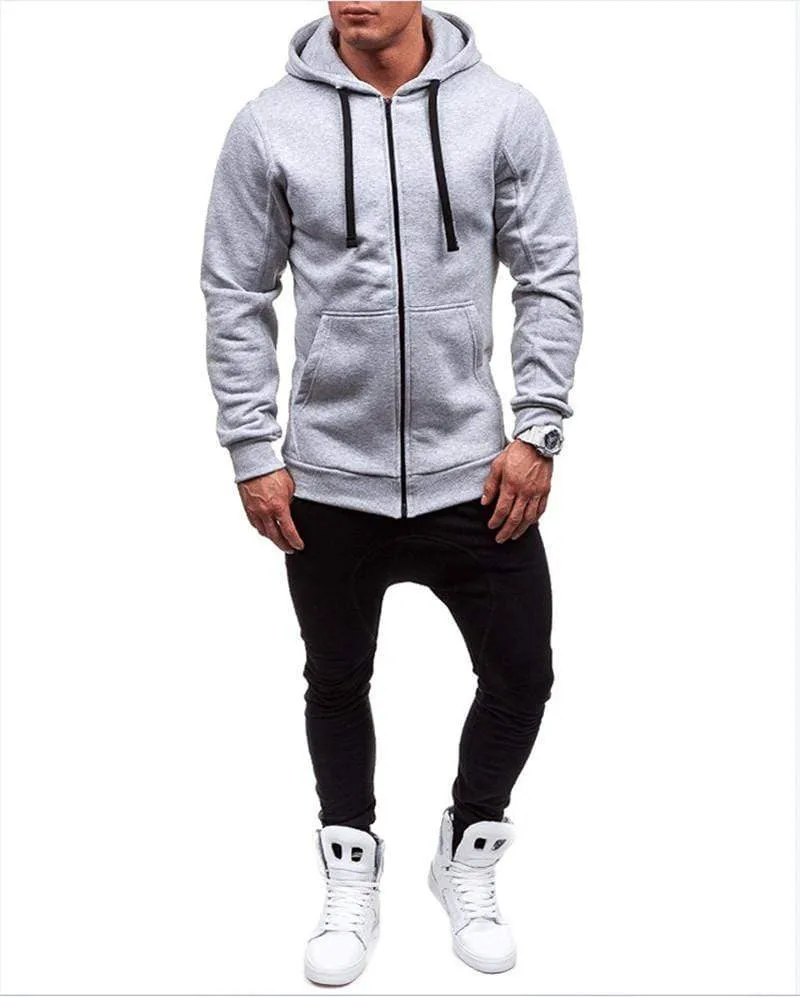 Männer Hoodies Jacke Frühling Kordelzug Reißverschluss Mit Kapuze Sweatshirt Männlich Langarm Tasche Pullover Herbst Hoodie Mantel MWW145