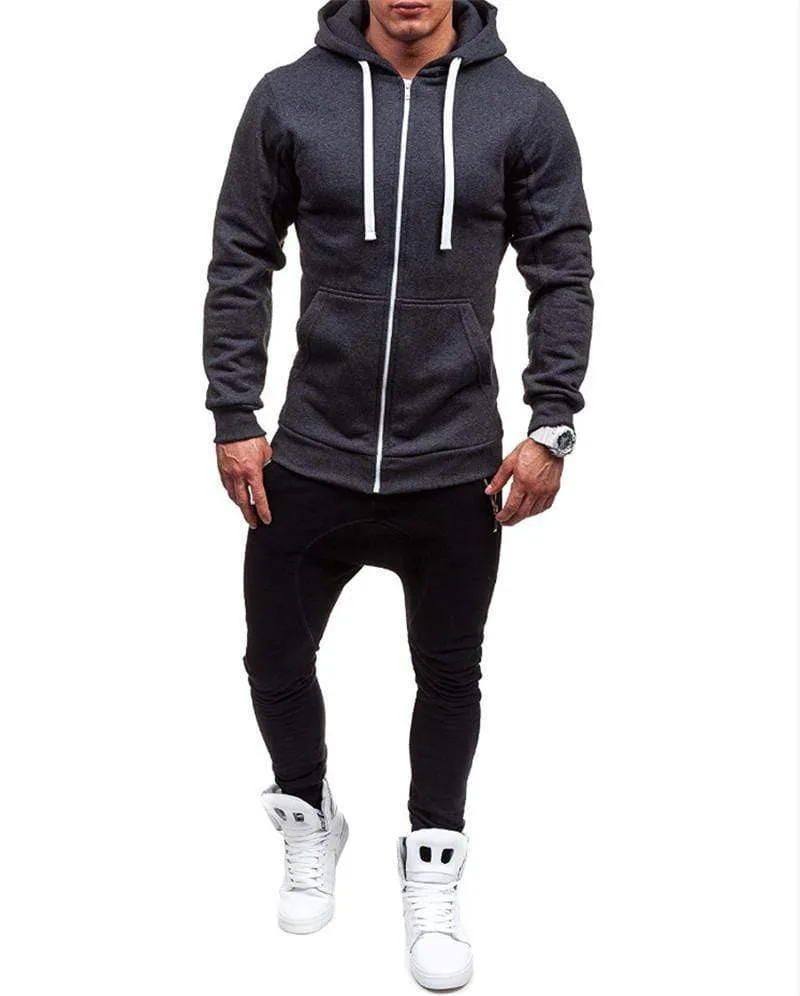 Männer Hoodies Jacke Frühling Kordelzug Reißverschluss Mit Kapuze Sweatshirt Männlich Langarm Tasche Pullover Herbst Hoodie Mantel MWW145
