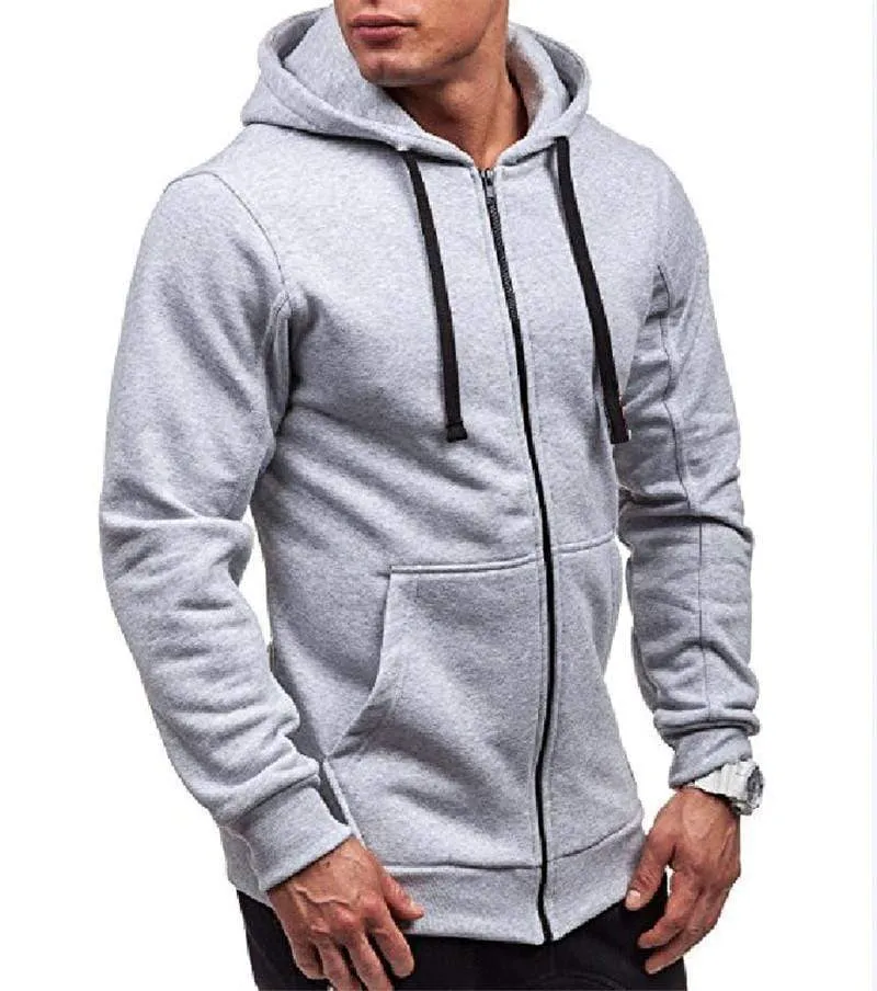 Männer Hoodies Jacke Frühling Kordelzug Reißverschluss Mit Kapuze Sweatshirt Männlich Langarm Tasche Pullover Herbst Hoodie Mantel MWW145