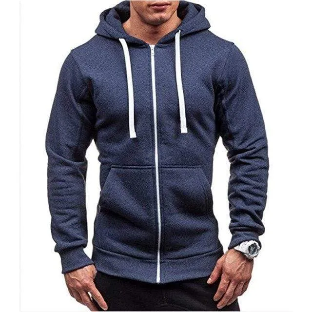 Männer Hoodies Jacke Frühling Kordelzug Reißverschluss Mit Kapuze Sweatshirt Männlich Langarm Tasche Pullover Herbst Hoodie Mantel MWW145