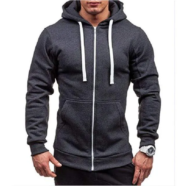 Männer Hoodies Jacke Frühling Kordelzug Reißverschluss Mit Kapuze Sweatshirt Männlich Langarm Tasche Pullover Herbst Hoodie Mantel MWW145