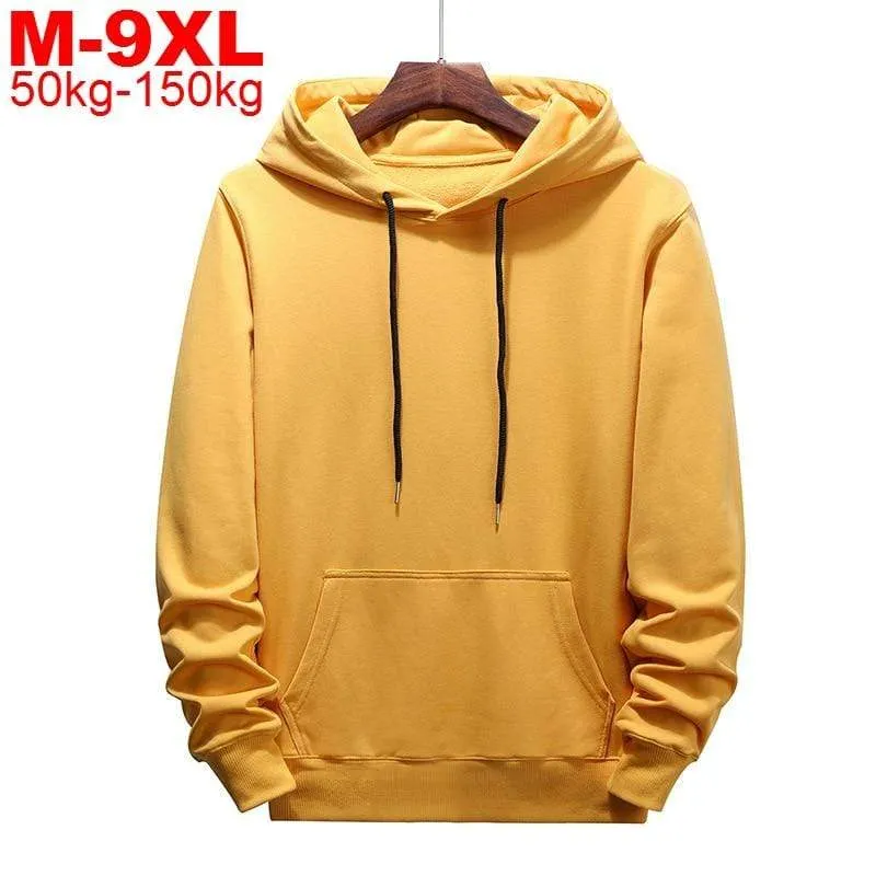 Große Größe 9XL Mode Hochwertiges Sweatshirt Männer Hip Hop Langarm Pullover Schwarz Grau Hoodies Streetwear Kleidung