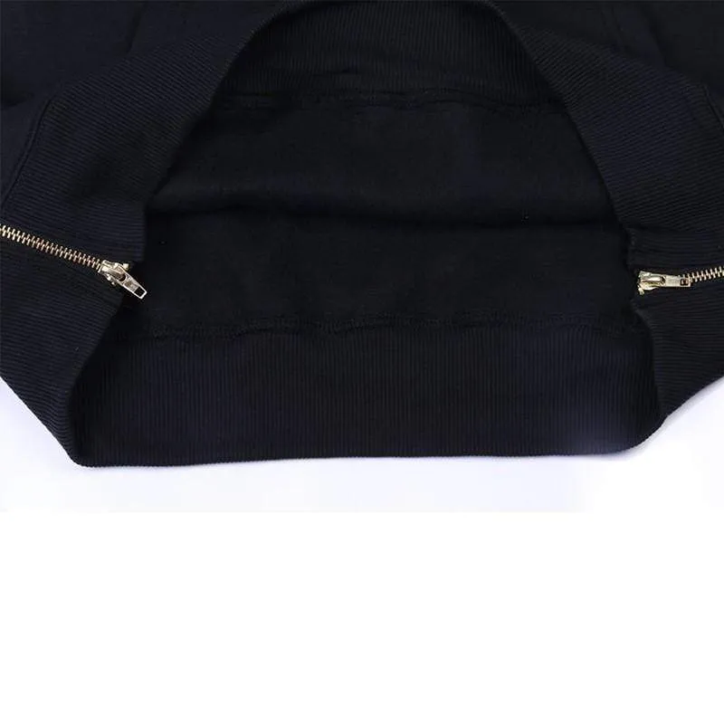 Streetwear Herren Lange Schwarze Hoodies Sweatshirts Feece extra lang Hoody Seitlicher Reißverschluss Longline Hip Hop verlängert für Männer Hoodie