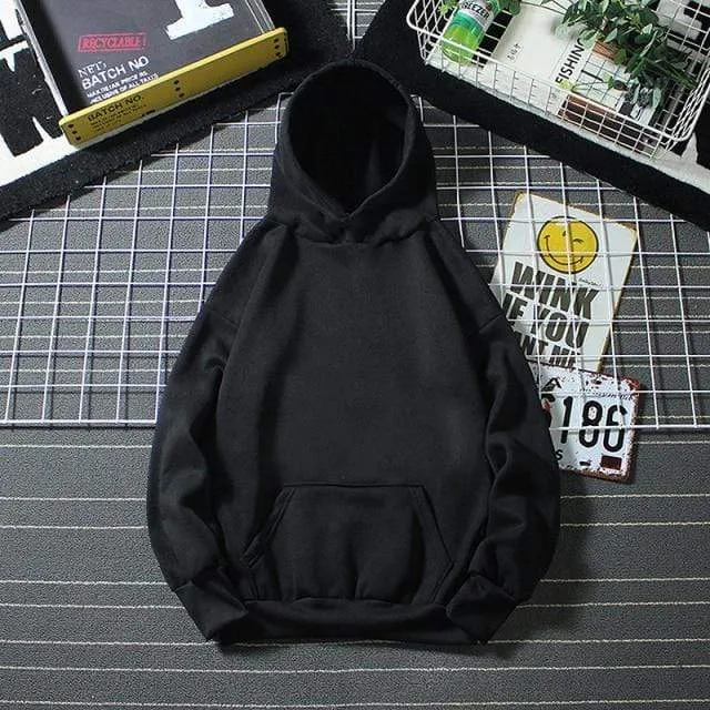 Hoodies Sweatshirts Mode Einfarbig Schwarz Grau Gelb Mit Kapuze Hip Hop Fleece Hoody Herren Marke Hoodie Streetwear
