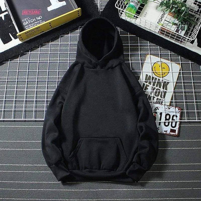 Hoodies Sweatshirts Mode Einfarbig Schwarz Grau Gelb Mit Kapuze Hip Hop Fleece Hoody Herren Marke Hoodie Streetwear