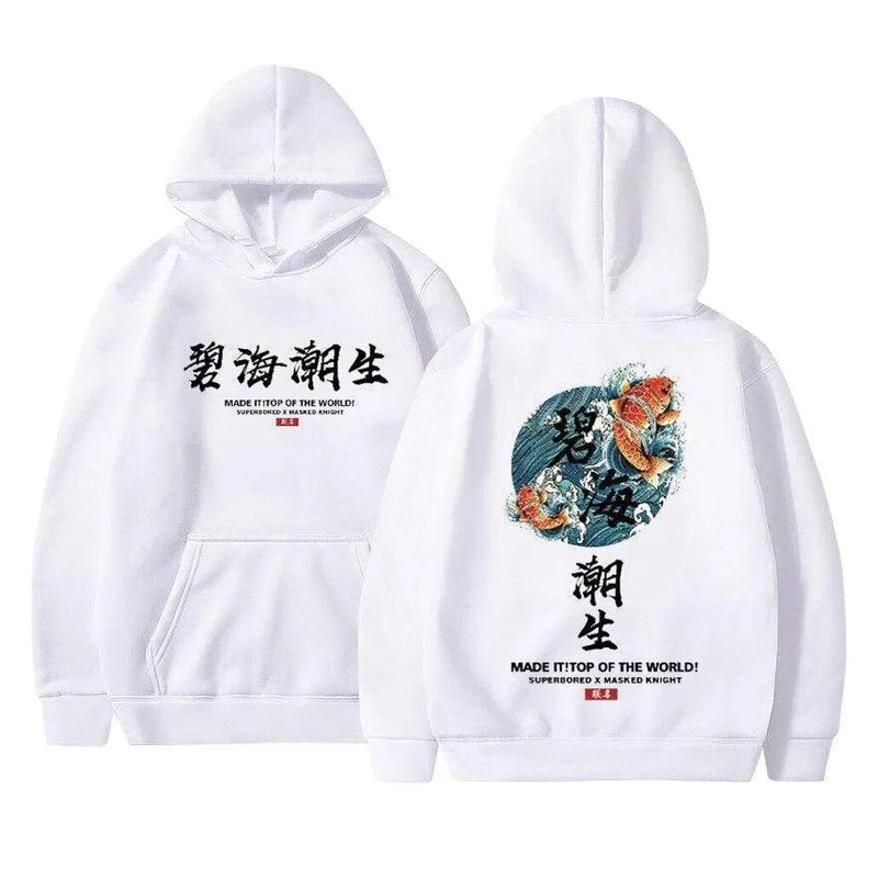 Streetwear Chinesische zeichen Männer Hoodies Sweatshirts Mode Herbst Hip Hop Schwarz Hoodie Erkek sweatshirt