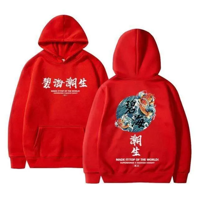 Streetwear Chinesische zeichen Männer Hoodies Sweatshirts Mode Herbst Hip Hop Schwarz Hoodie Erkek sweatshirt