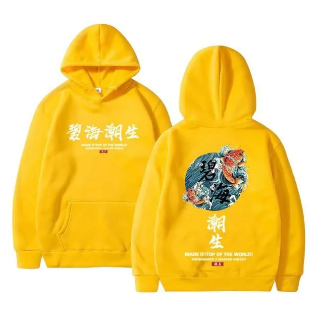 Streetwear Chinesische zeichen Männer Hoodies Sweatshirts Mode Herbst Hip Hop Schwarz Hoodie Erkek sweatshirt