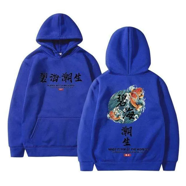 Streetwear Chinesische zeichen Männer Hoodies Sweatshirts Mode Herbst Hip Hop Schwarz Hoodie Erkek sweatshirt