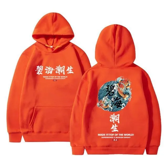 Streetwear Chinesische zeichen Männer Hoodies Sweatshirts Mode Herbst Hip Hop Schwarz Hoodie Erkek sweatshirt