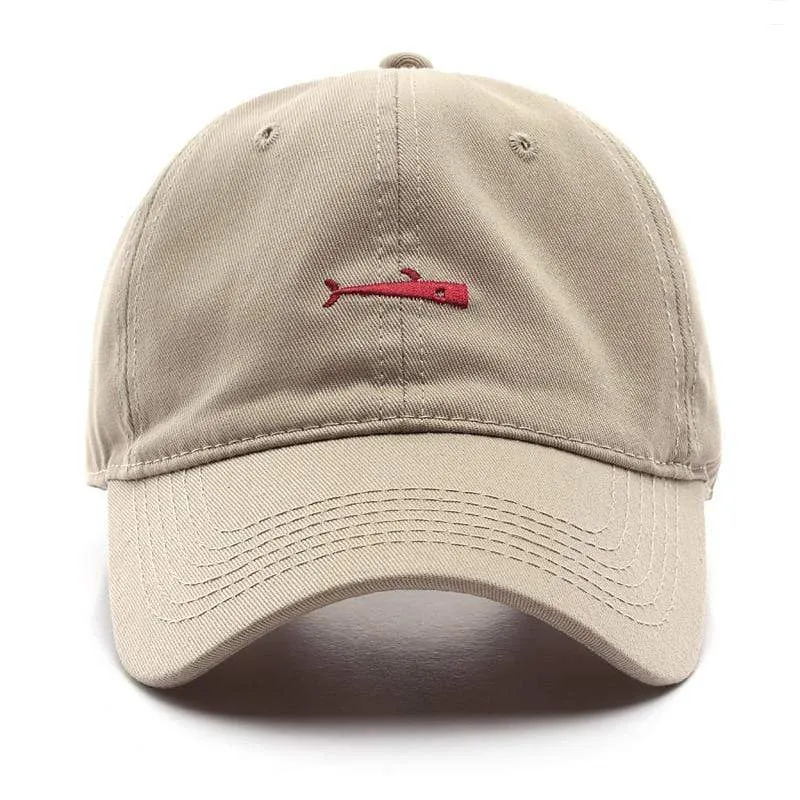 Modische Baseballkappe für Damen und Herren, Retro-Dad-Mützen, Sommer-Visierkappe für draußen, Unisex-Snapback-Mütze, Fisch-Stickerei-Mütze