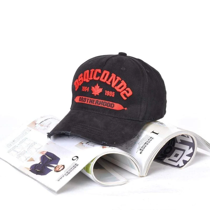 Baseball Cap Herren Damen Mütze Schwarz Stickerei DSQ2 Buchstaben Casual Cap Hip Hop Cap Snapback Caps Bone Dad Hat