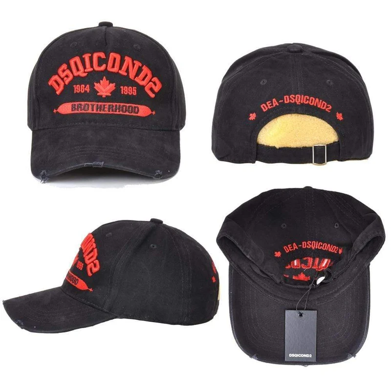 Baseball Cap Herren Damen Mütze Schwarz Stickerei DSQ2 Buchstaben Casual Cap Hip Hop Cap Snapback Caps Bone Dad Hat