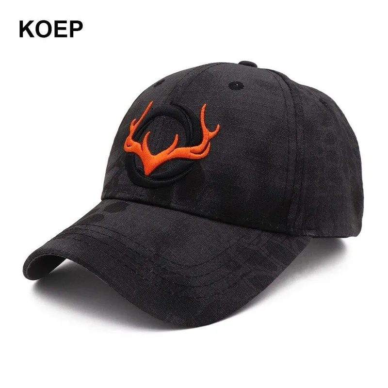 Baseball Kappe Angeln Caps Männer Outdoor Jagd Camouflage Dschungel Hut 3D Deer Kopf Wandern Casquette Hüte