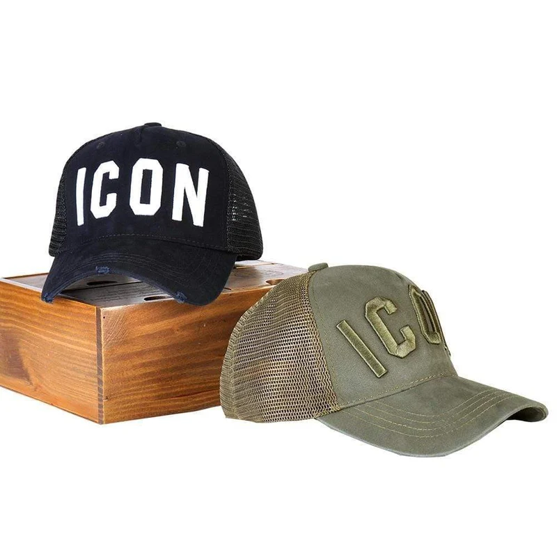 Mesh-Sommer-Baseball-Cap für Männer Frauen Stickerei ICON Buchstaben Papa Hut Hip Hop Trucker Cap Hombre Gorras Casquette
