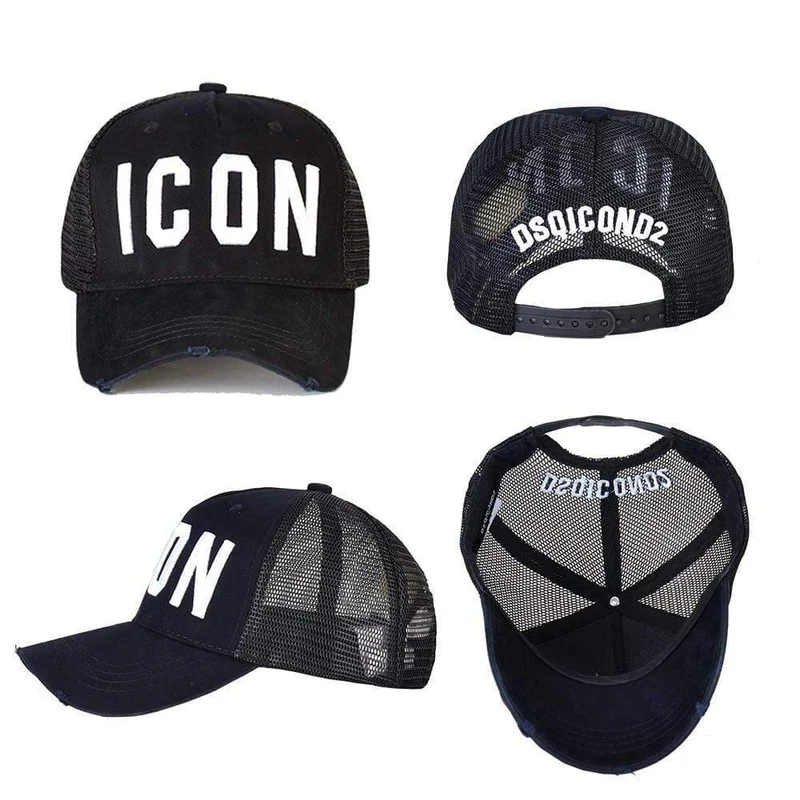 Mesh-Sommer-Baseball-Cap für Männer Frauen Stickerei ICON Buchstaben Papa Hut Hip Hop Trucker Cap Hombre Gorras Casquette