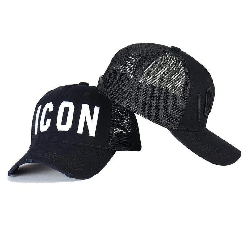 Mesh-Sommer-Baseball-Cap für Männer Frauen Stickerei ICON Buchstaben Papa Hut Hip Hop Trucker Cap Hombre Gorras Casquette