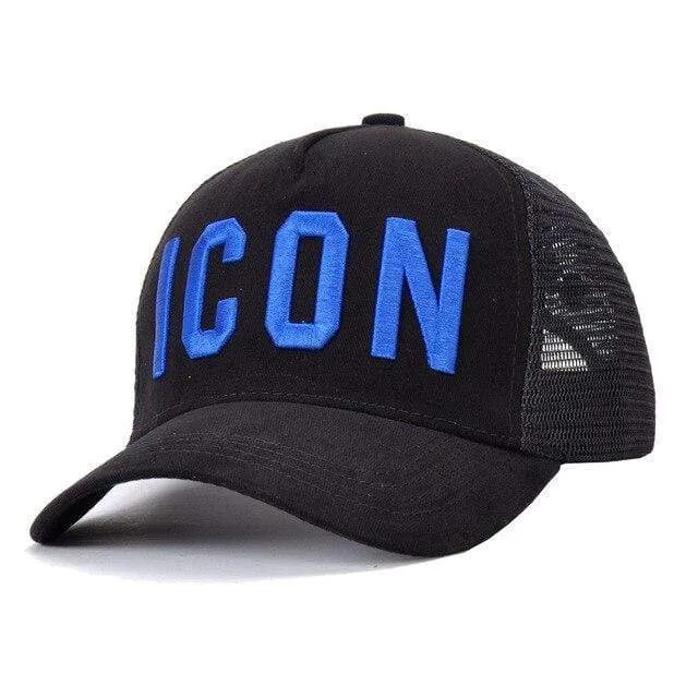 Mesh-Sommer-Baseball-Cap für Männer Frauen Stickerei ICON Buchstaben Papa Hut Hip Hop Trucker Cap Hombre Gorras Casquette